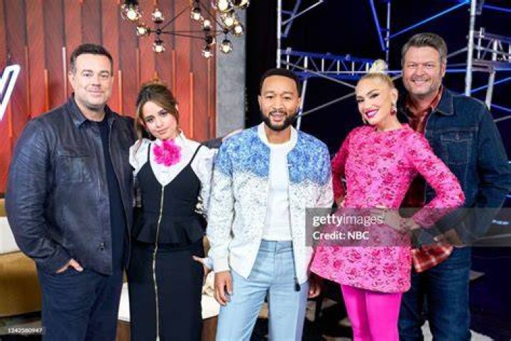 Carson Daly, Camila Cabello, John Legend, Gwen Stefani, Blake Shelton