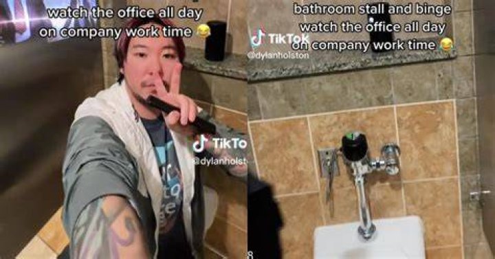 TikToker Shows off Portable Projector Work Bathroom Hack